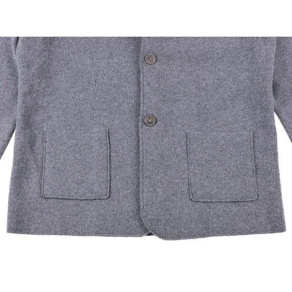 Emozioni Uomo wool blend destructed sweater jacket size M - Picture 6 of 9